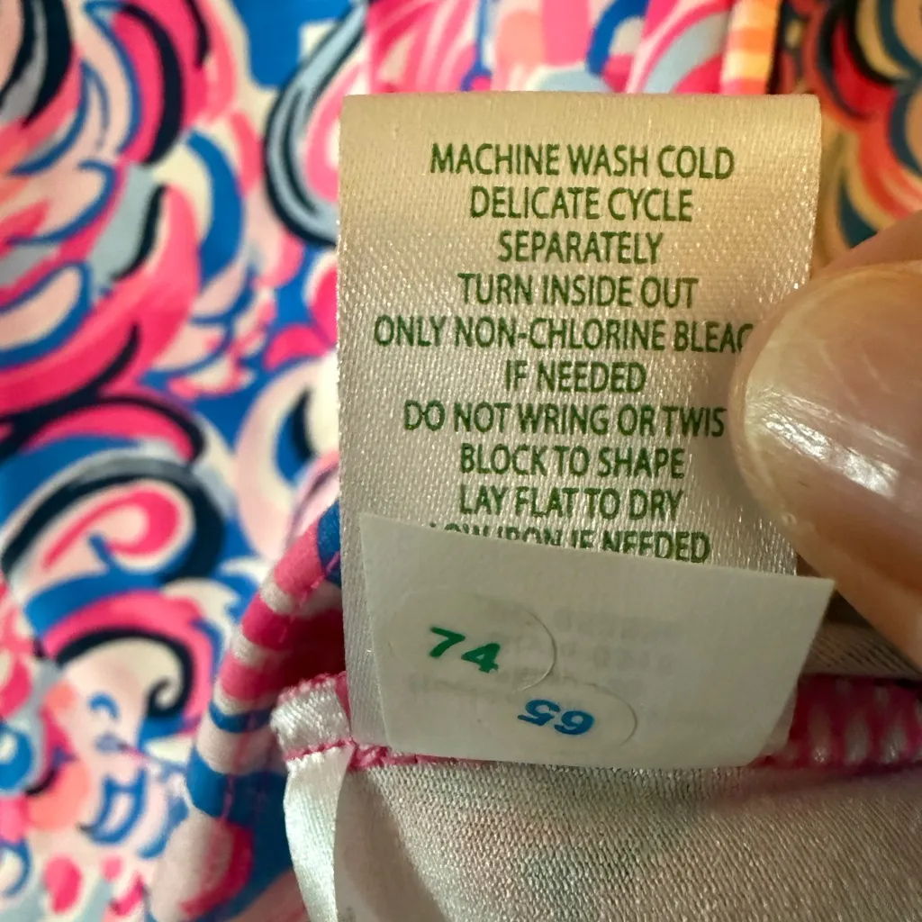 Lilly Pulitzer Ophelia Top RazBerry Flamingoals Shirt Colorful Preppy Pink Small - Image 8