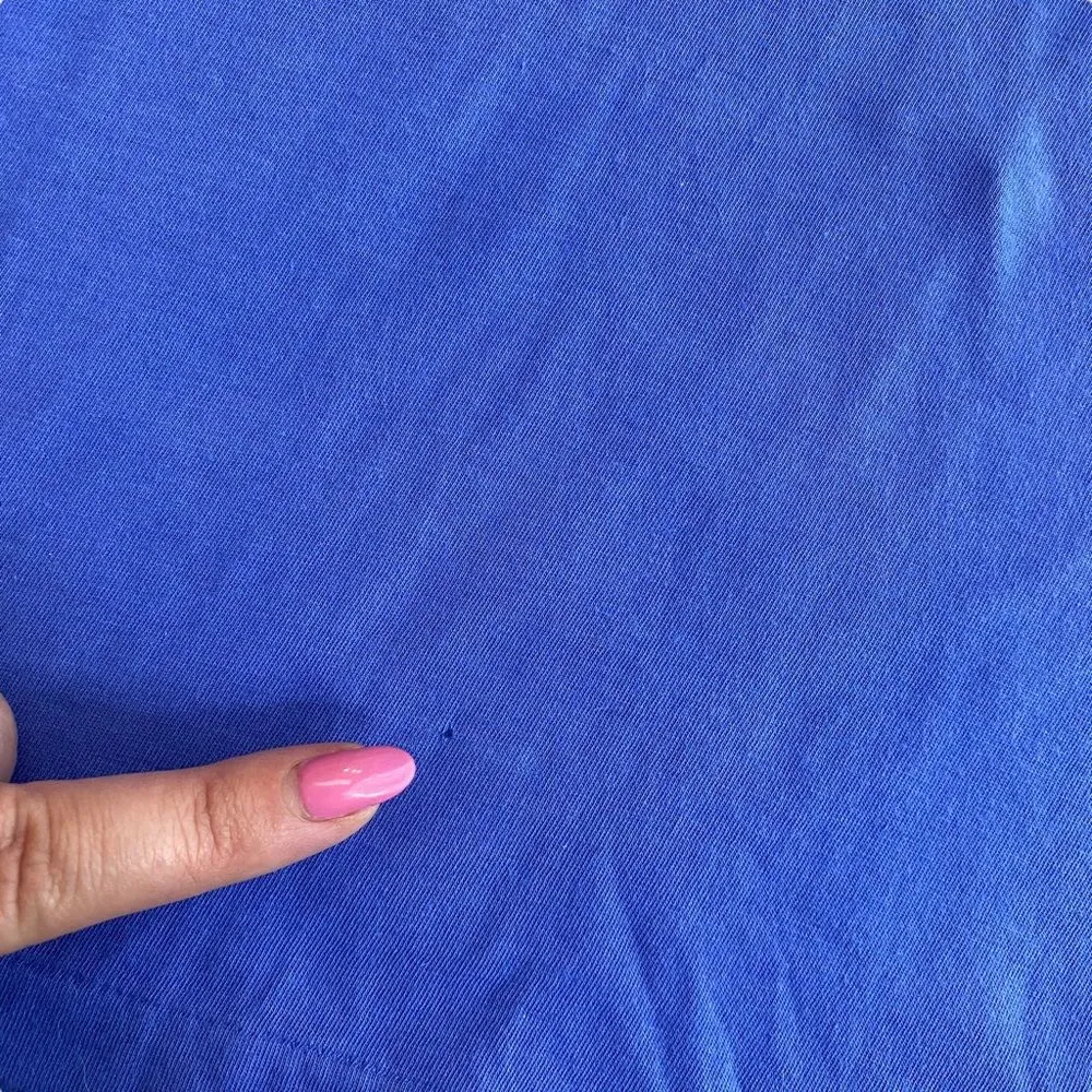 Ralph Lauren Sport Women's L V-Neck Ringer Tee Cornflower Purple‎ 100% Cotton - Image 5