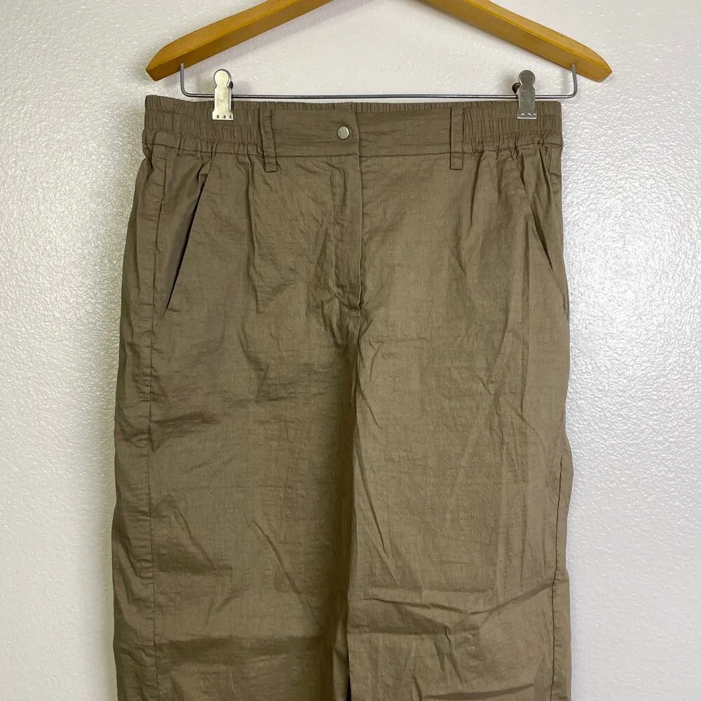 Annette Gortz Pants Womens Size 40 Tan Alexa Loose Fit Elastic German NWOT Brown - Image 3