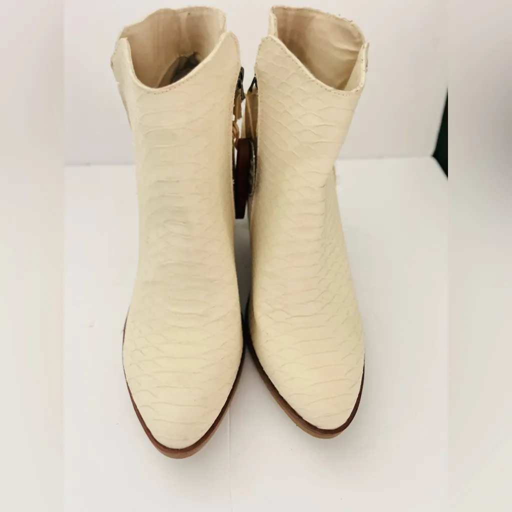 MIA 1976 Python Ankle Boots, Women's Size 8   Ivory Cowboy Boots NEW NEVER WORN - Image 8