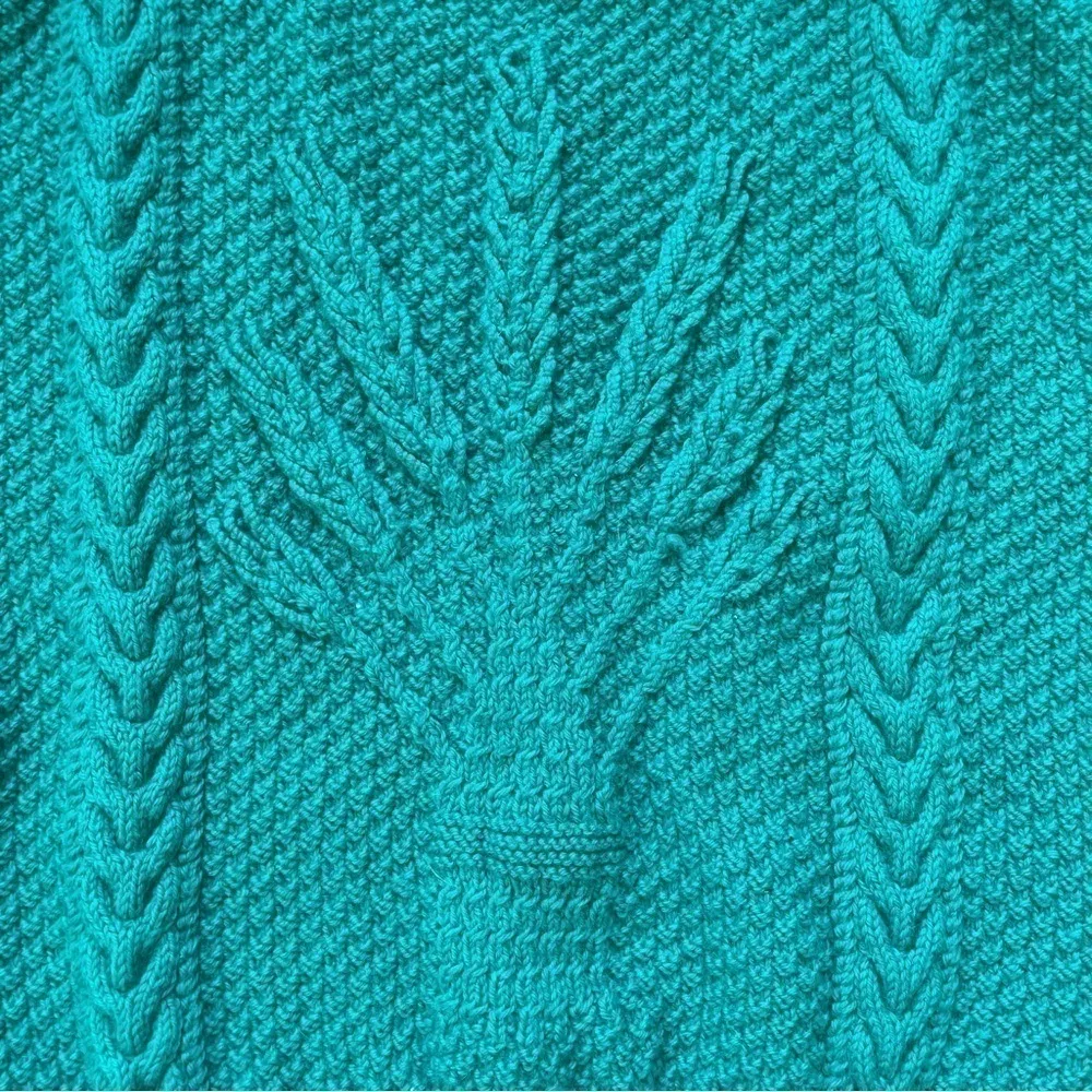 Quills Woollen Market Sweater Size Large Green - Image 3