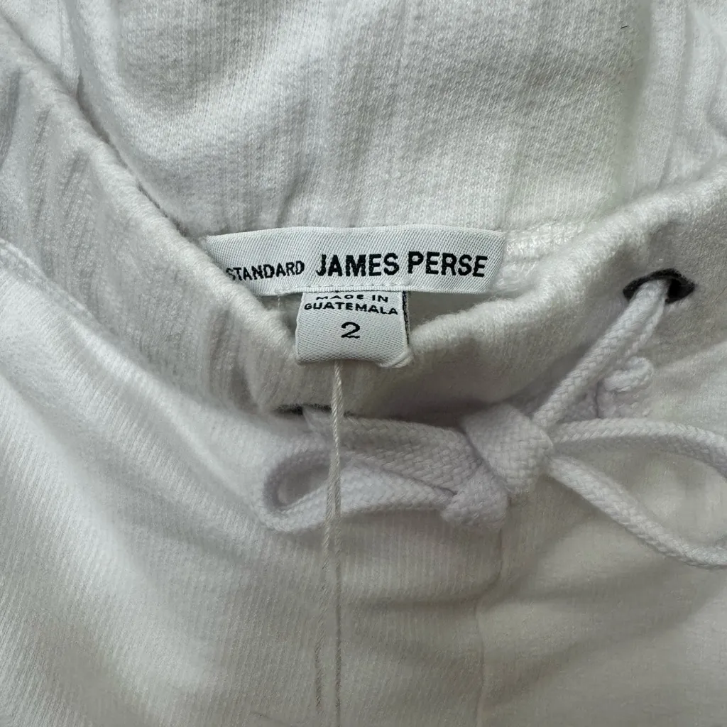 NWT Standard James Perse French Terry Shorts White - Image 6