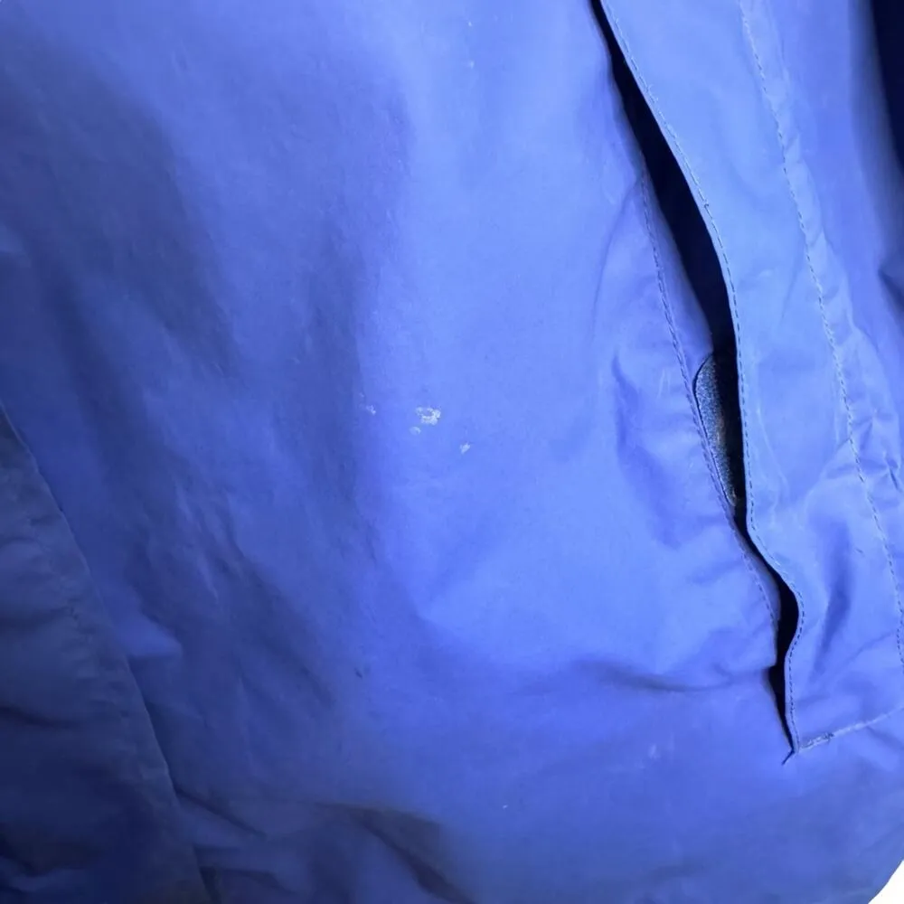 Lands’ End Hooded Mesh Lined Blue Rain Jacket Sz Medium - Image 6