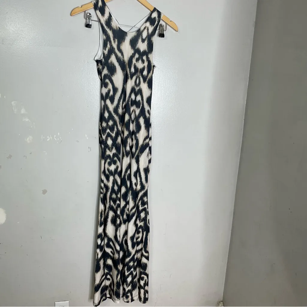 NEW MARIA CHER moreno mich midi dress in‎ ethnic ecru XS Black - Image 5