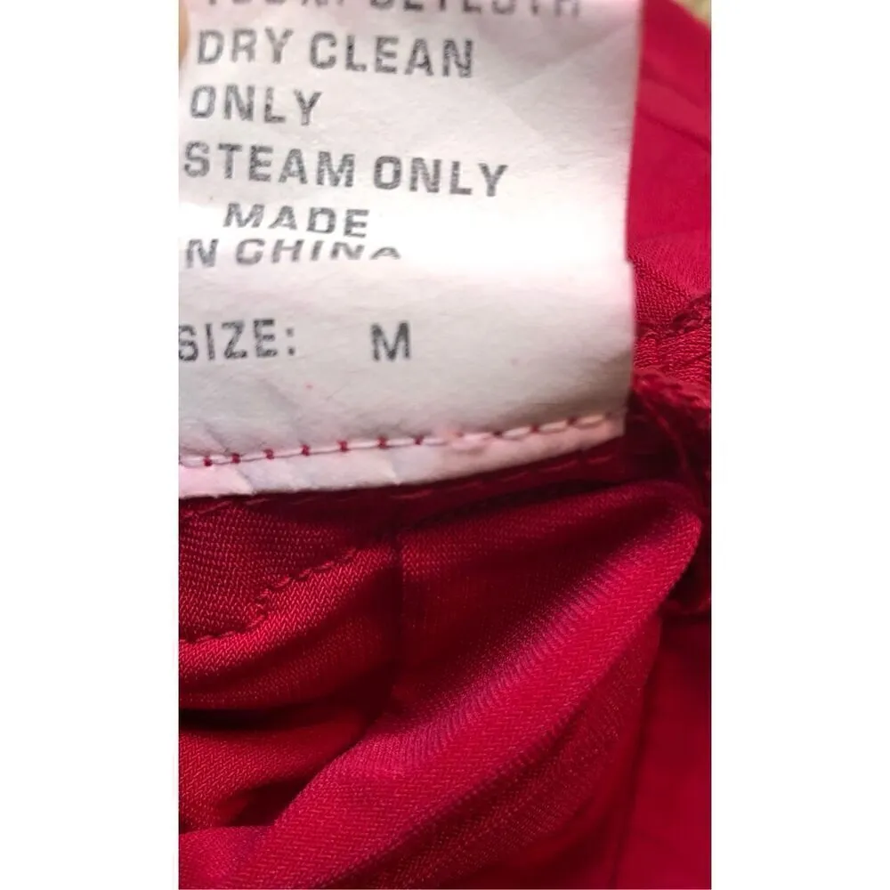 Tadashi Collection Berry Raspberry Flutter Bandage Sweetheart Neck Size M - Image 14