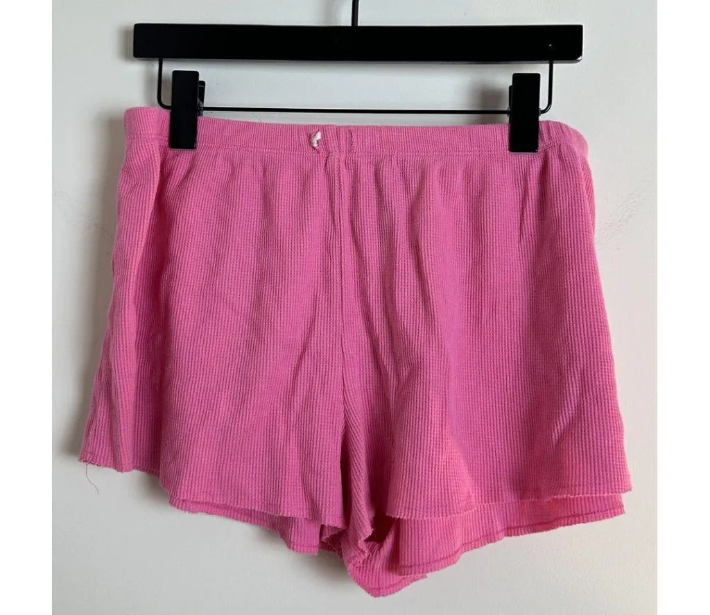 HONEYDEW Cozy Waffle Fabric Lounge Set for Stylish & Comfortable in Pink Medium - Image 8