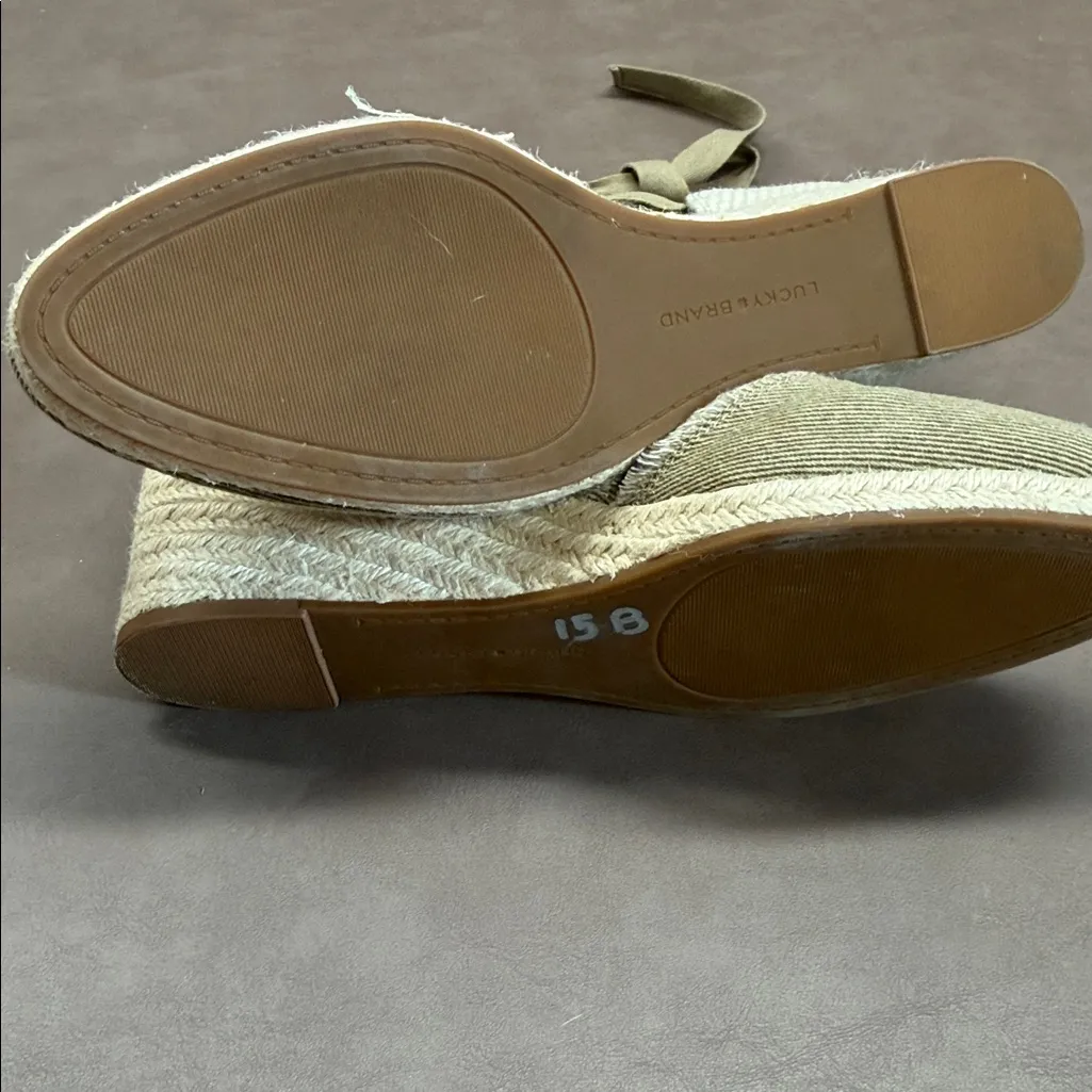 Lucky Brand Light Brown Rimony Espadrille Wedge Platform Shoes - Image 9