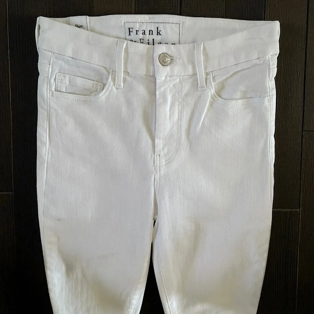 Frank & Eileen Sligo White Skinny Jeans Italian Performance Raw Women's size 26 - Image 4