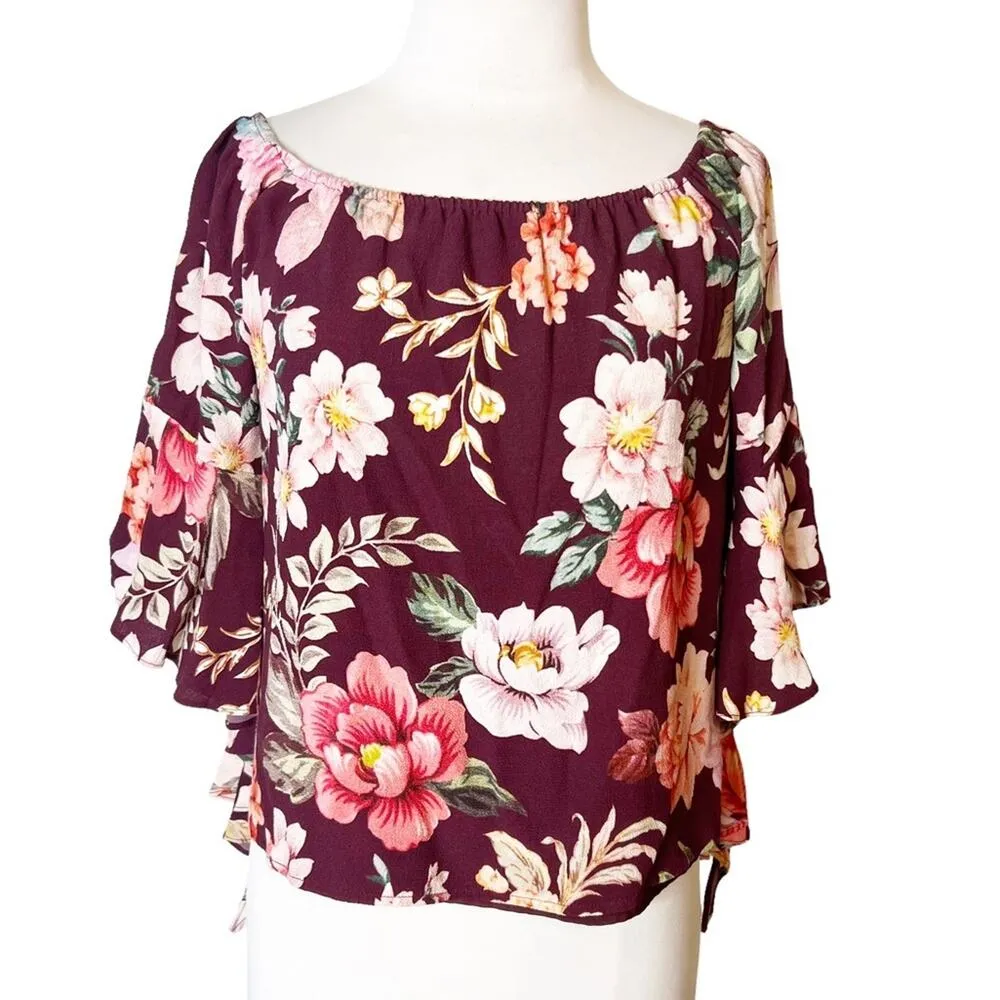 MAJORELLE Thistleberry Floral Off Shoulder Top revolve sz S - Image 7