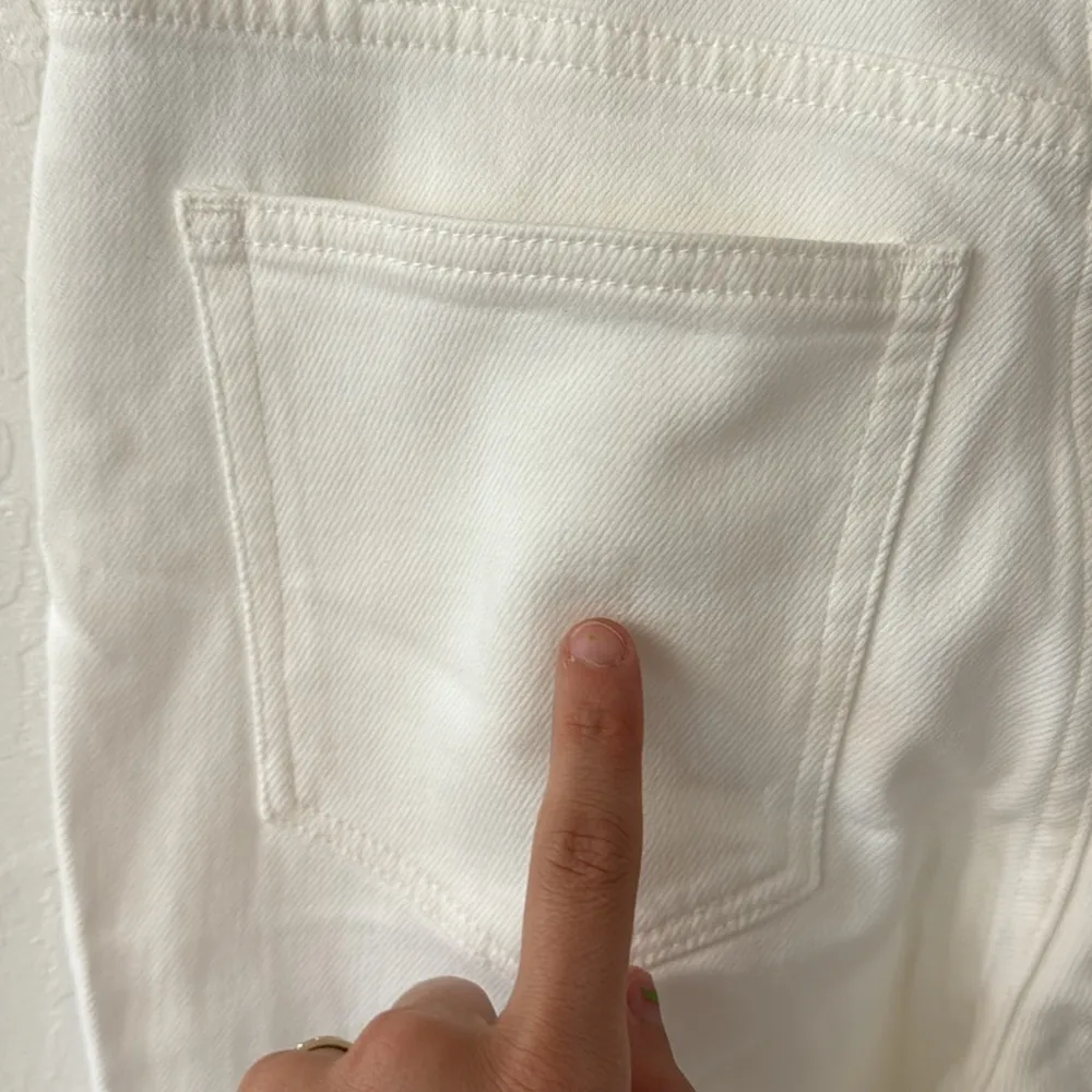 J. Crew White Essential Straight Leg Tall 25 Denim Jean Zip Closure - Image 6