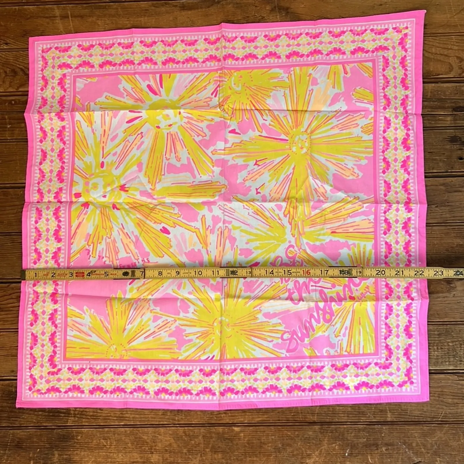 Lilly Pulitzer scarf be the sunshine pink cotton New NWOT - Image 4