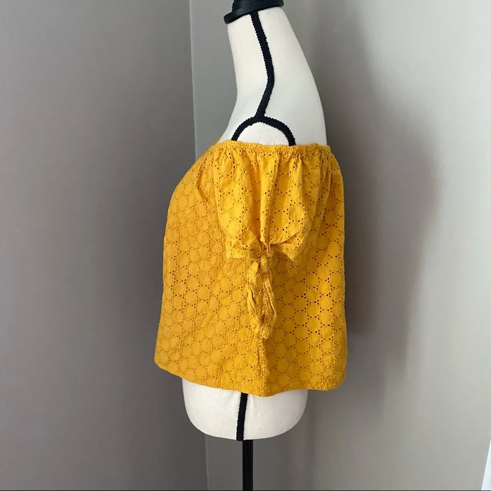 Universal Threads Universal Thread Off The Shoulder Blouse Yellow Sz Medium - Image 7