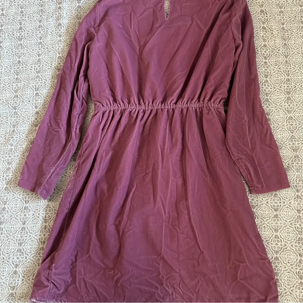 J. Crew Factory Pink Velvet Tulip Hem Dress Size 8 - Image 6