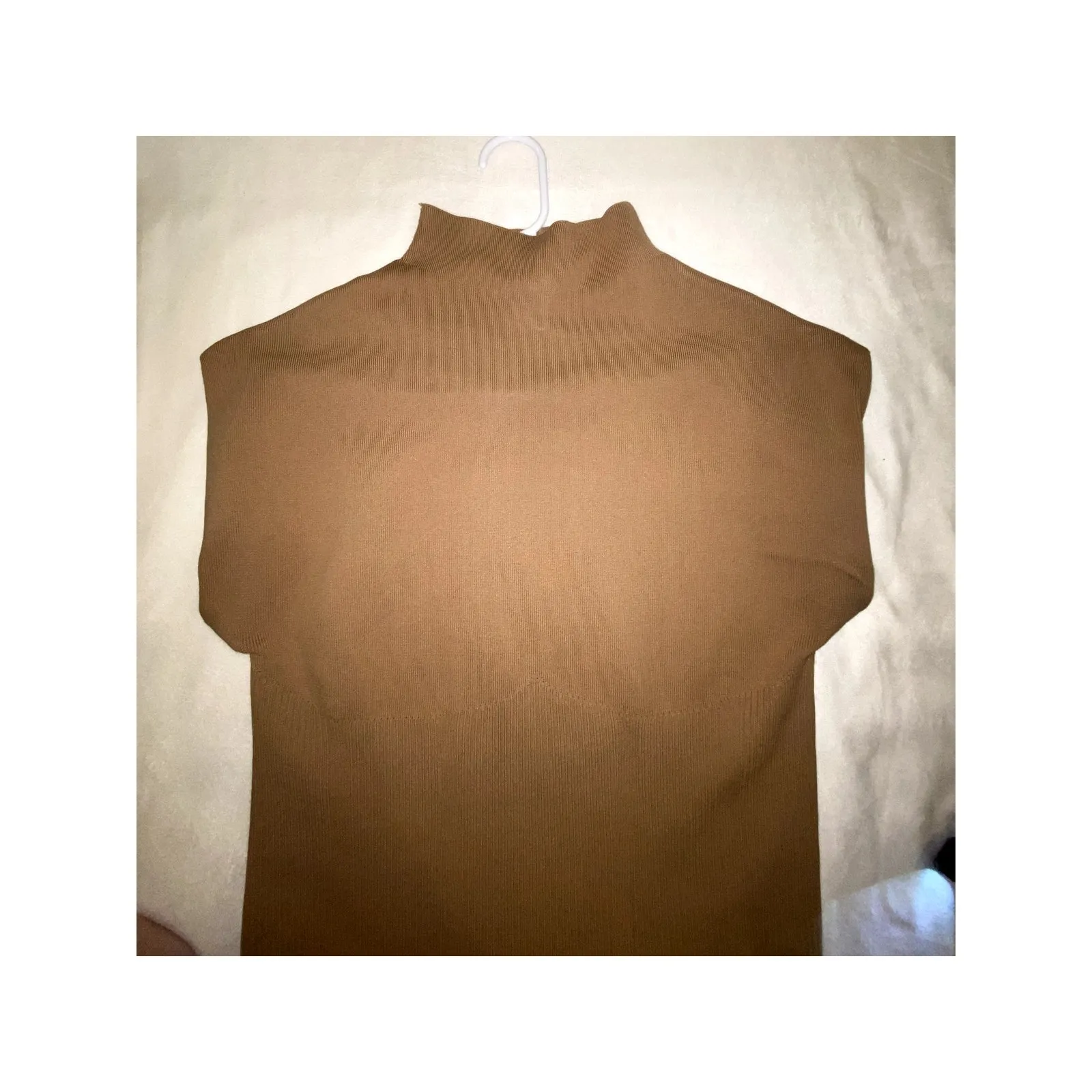 Womens Anthropologie Mock Neck Mini Sweater Dress Size Medium - Image 6