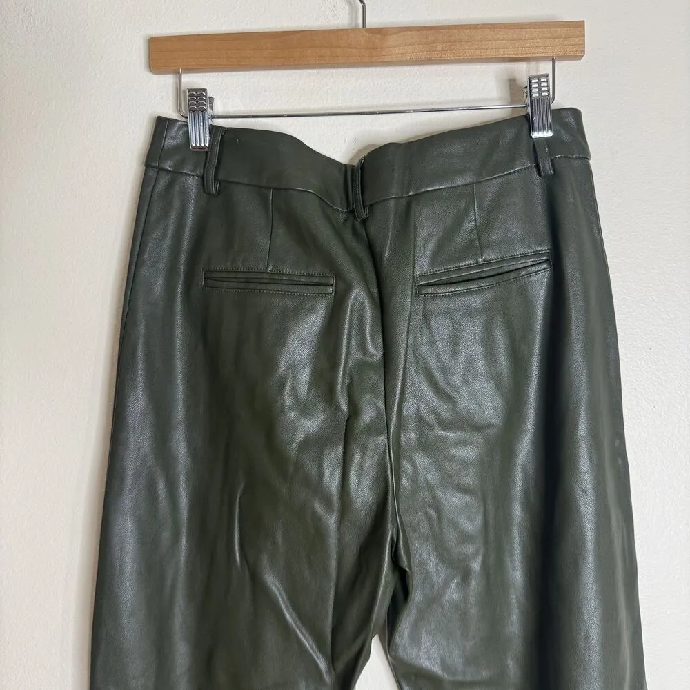 Avec Les Filles Pants Womens Small Faux Leather High Rise Straight Leg Modern - Image 8