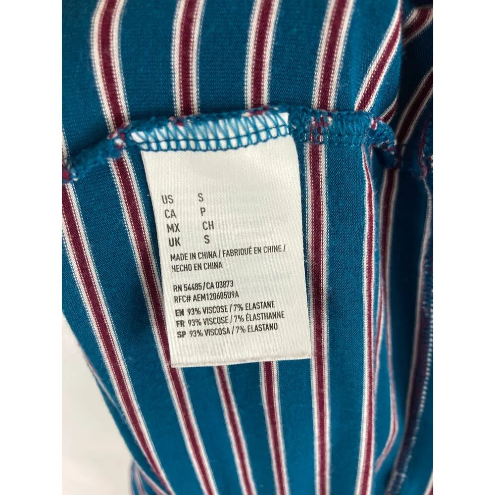 American Eagle Striped Cinch Waist Romper Size Small - Image 4