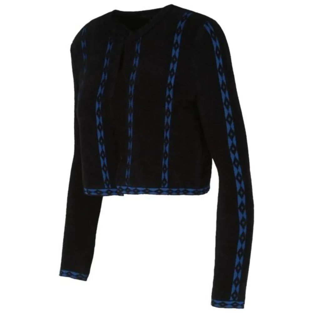 Maje Cardigan Geometric-Print Cardigan Black Large - Image 13