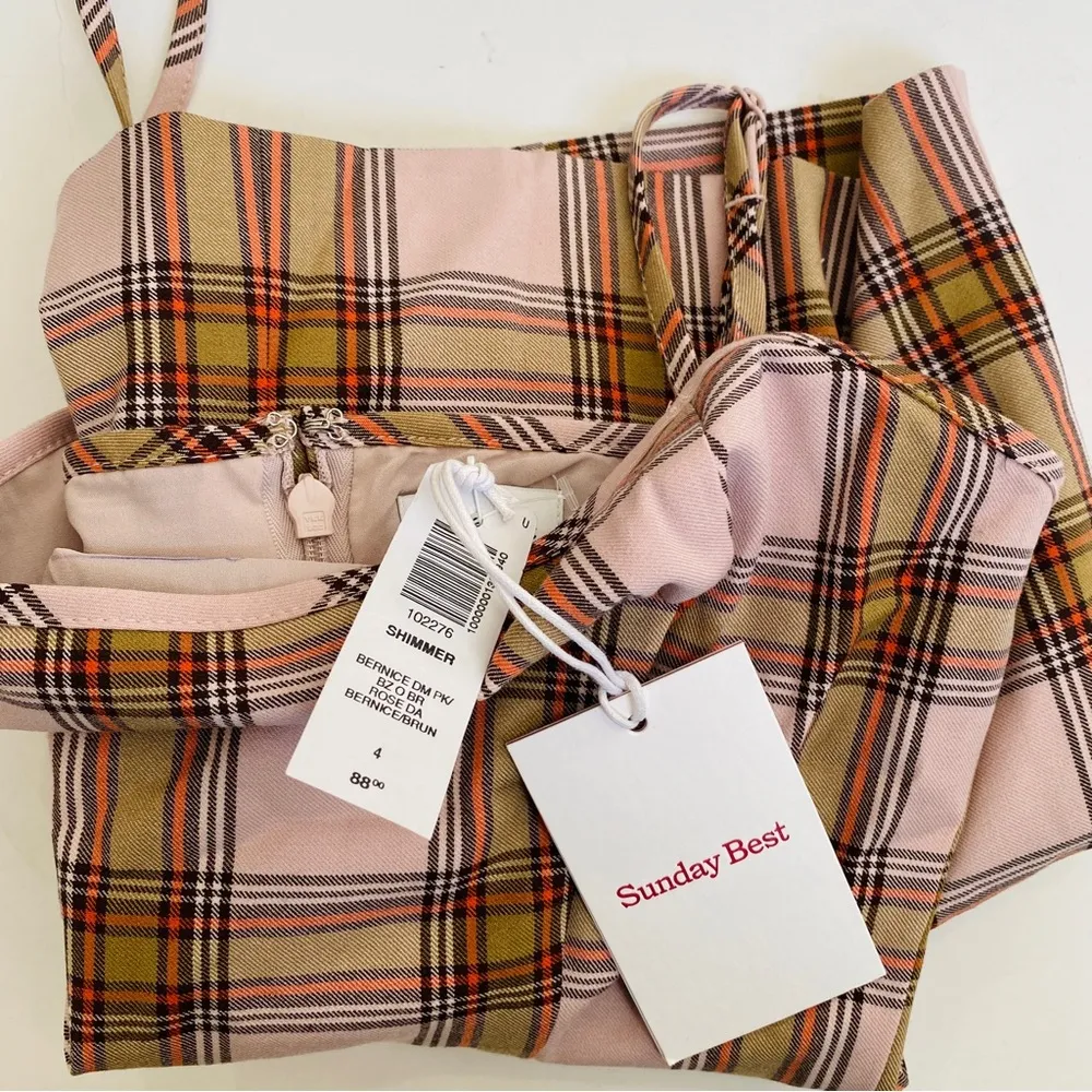 Sunday Best plaid mini dress Brown Size 4 - Image 7