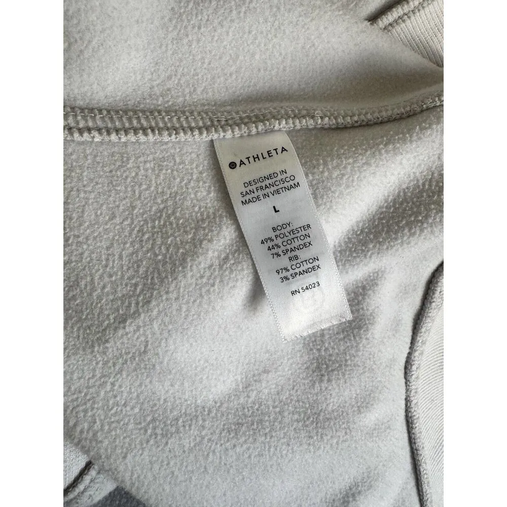 Athleta Triumph Hoodie Athletic Full Zip White Camo Sweatshirt Womens Size Large - Image 10