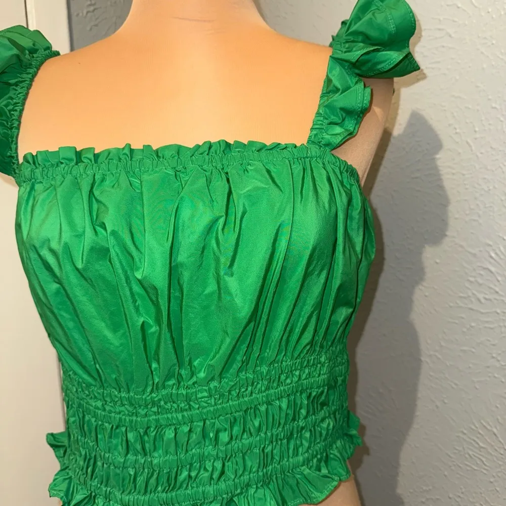 Maeve  Smocked Taffeta Tank - Image 3
