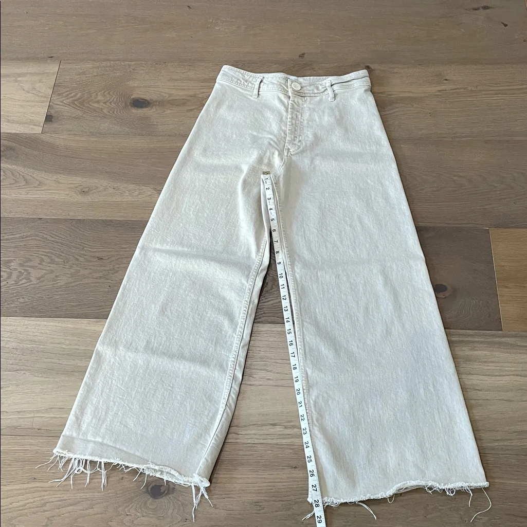 Zara The Marine Straight Wide Leg Jeans Size 8 - Image 12