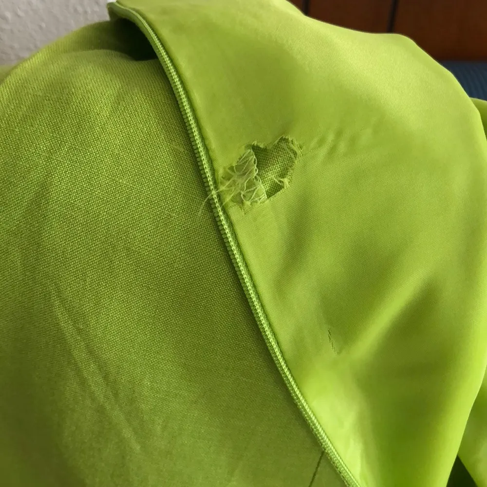 Green Linen Blend Dress Frill Hem 6 - Image 9