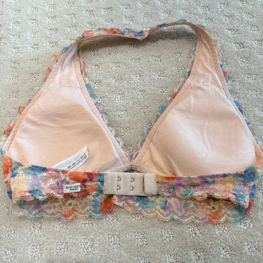 Gilly Hicks Sydney Floral Lace Halter Bralette Size Small - Image 3