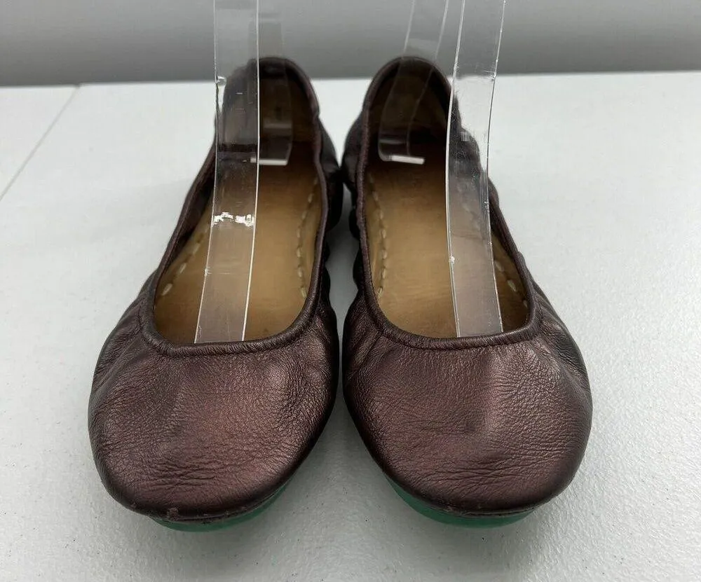 Tieks Sz 8 Ballet Flat Rasberry Truffle Brown Metallic Leather By Gavrieli RARE - Image 5