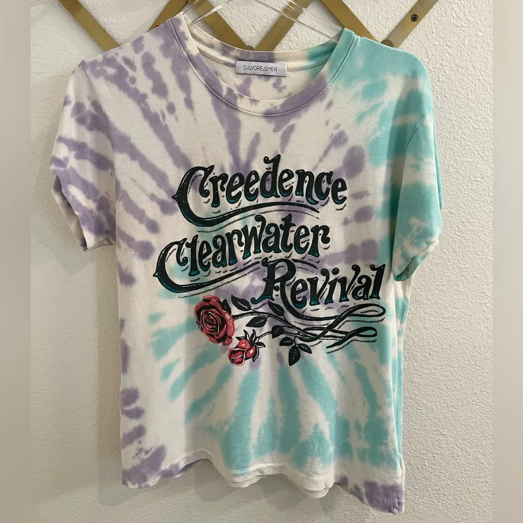 Daydreamer CCR Creedence Clearwater Revival Tie Dye Tee XS - Image 5