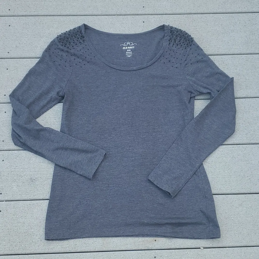 Old Navy Beaded Shoulder Longsleeve Shirt - Image 6