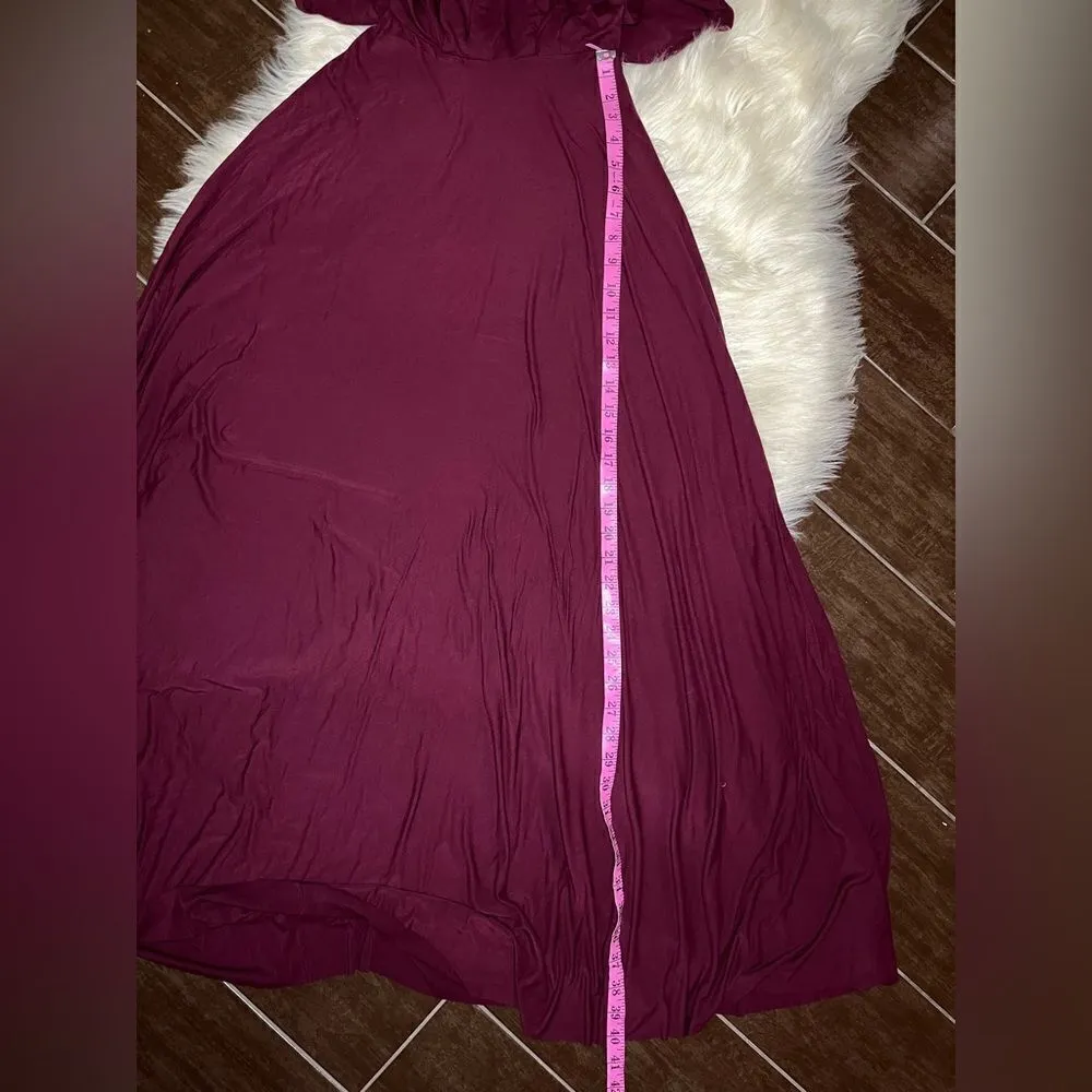 Lulu’s Tricks of the Trade Burgundy Maxi Dress sz XS - Image 12