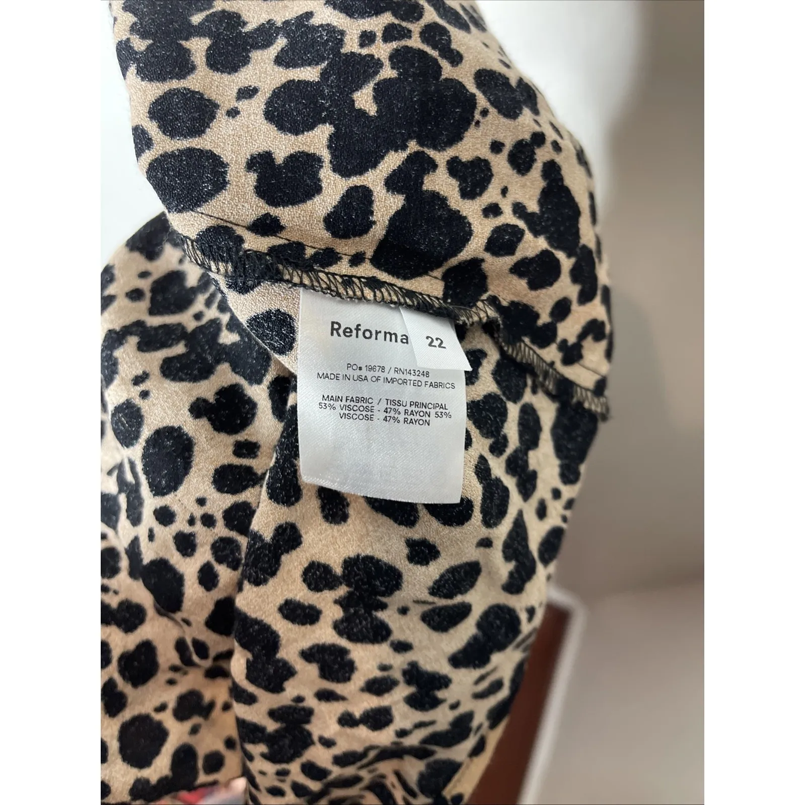 Plus Reformation Zoe Leopard Print‎ Crepe Midi Skirt Sz 22 - Image 11