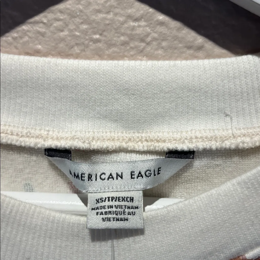 New American Eagle Women’s Rudolf Reindeer Crewneck pajamas fleece top XS NWT - Image 4