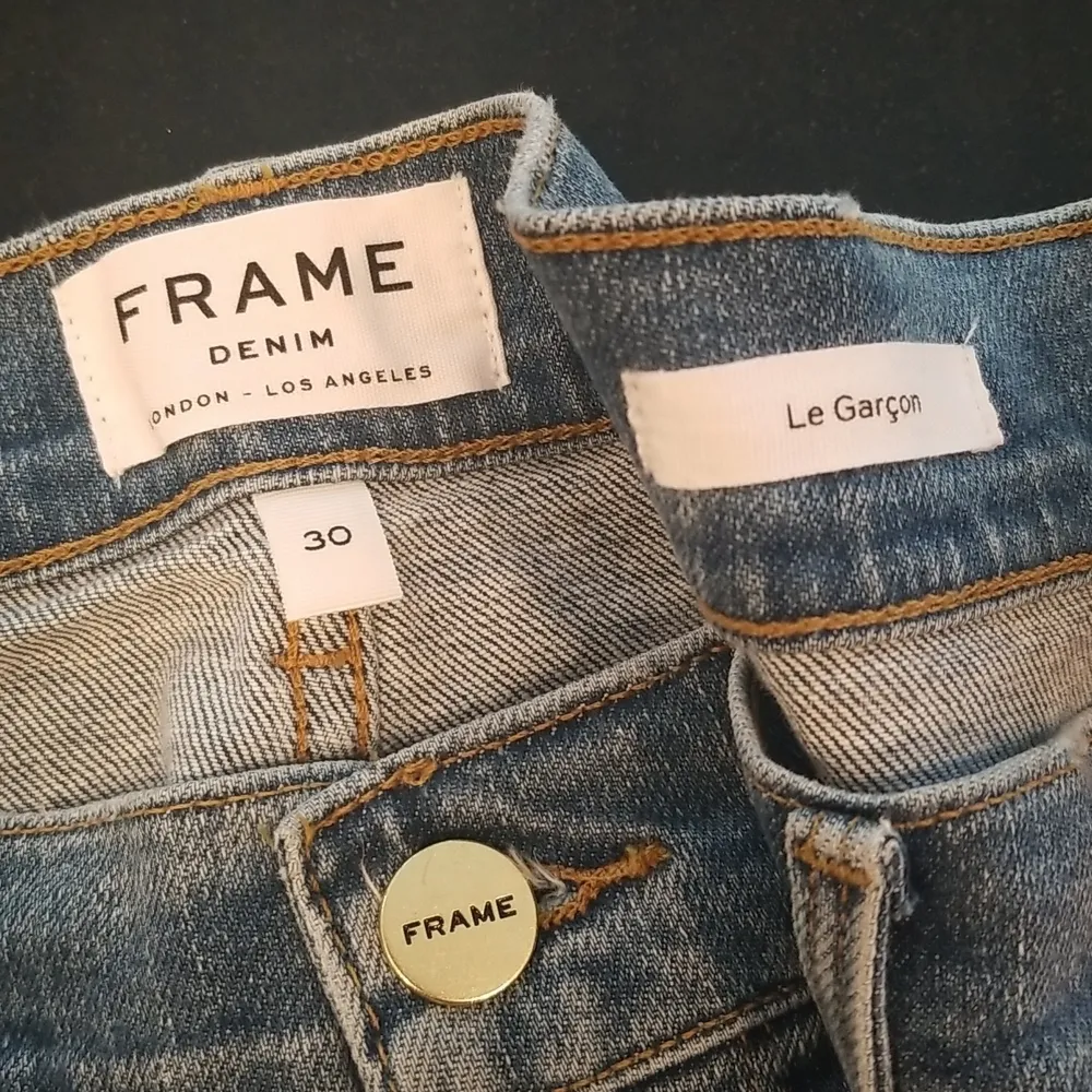 💕FRAME💕 Le Garcon Cuffed Crop Jeans ~ Bixby Blue 30 NWOT - Image 15