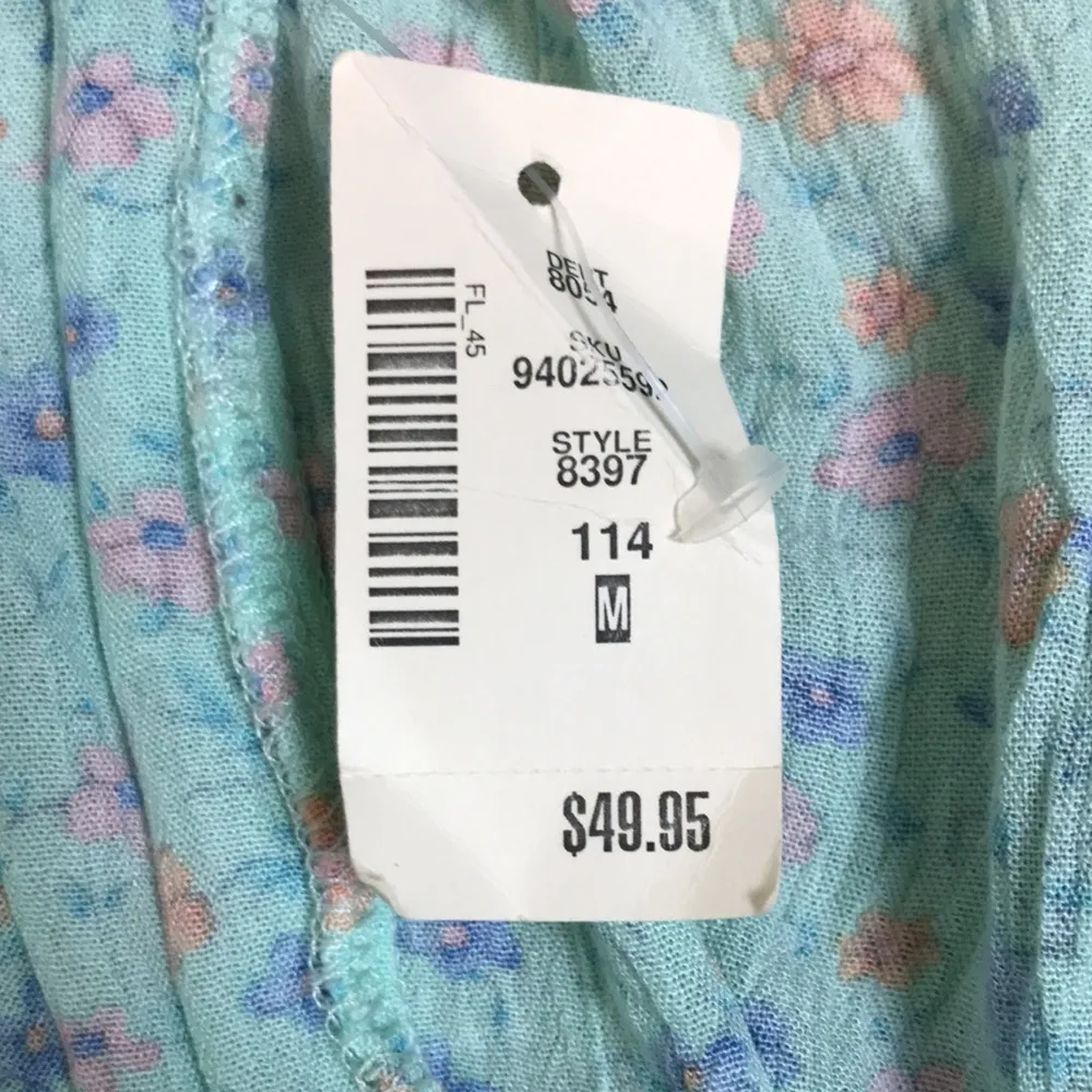 NWT Aeropostale Women’s Mint Green Floral Tank Leg Slit Open Back Midi Dress - Image 10
