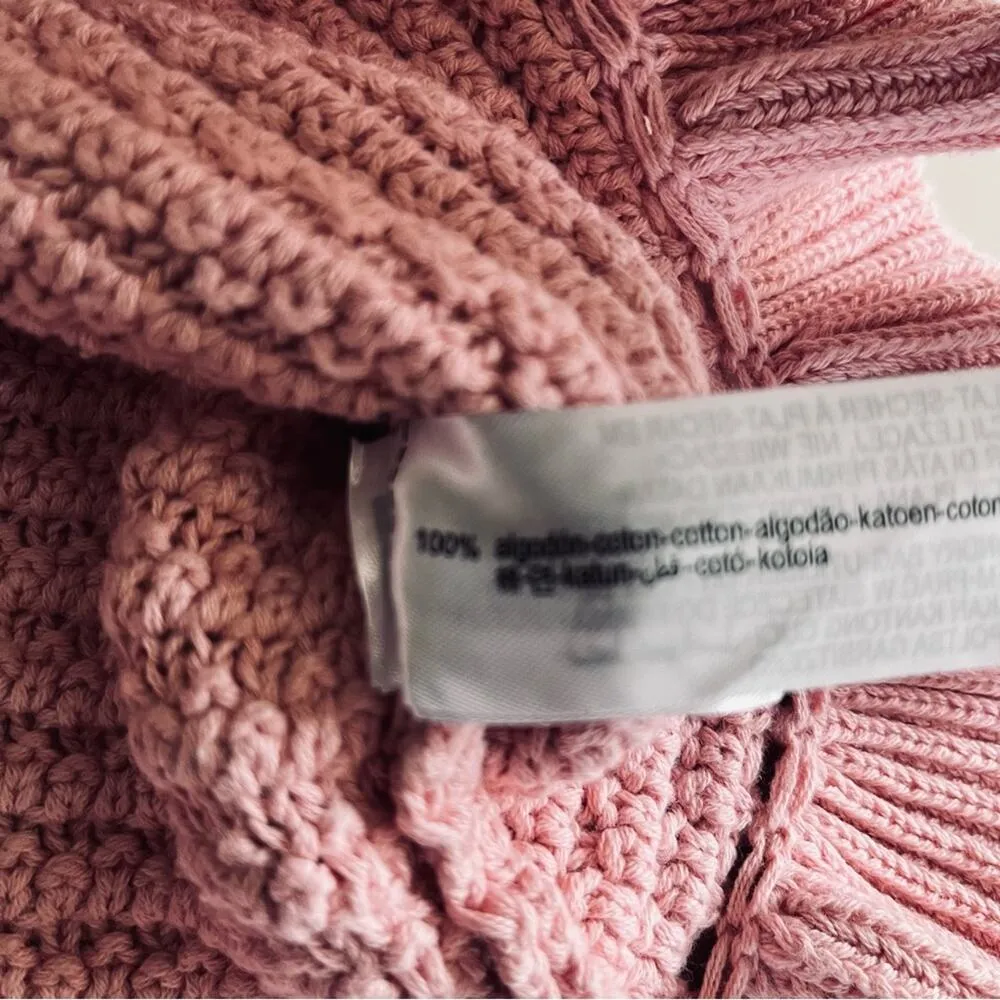 Zara pink knit sleeveless ruffled sweater size Small - Image 4