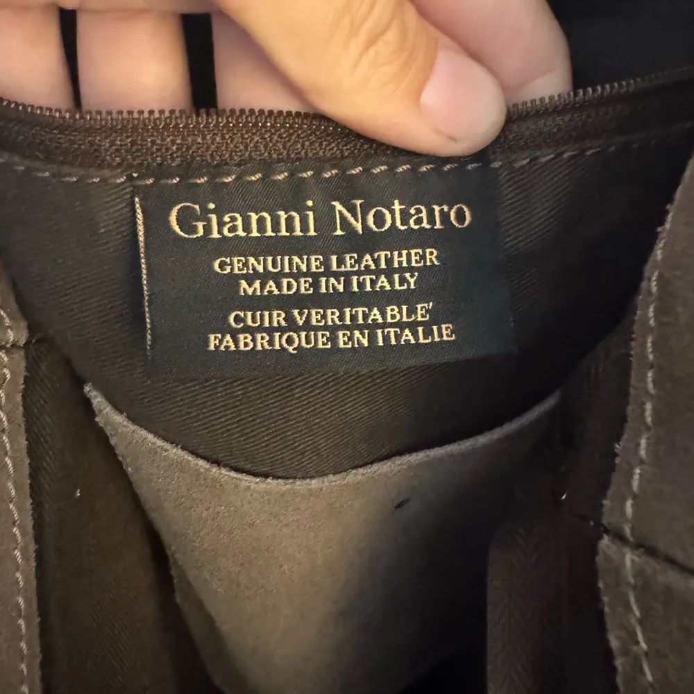 GIANNI NOTARO GRAY ITALIAN LEATHER SKULL FACE BAG METAL STUDS RIVETS - Image 8