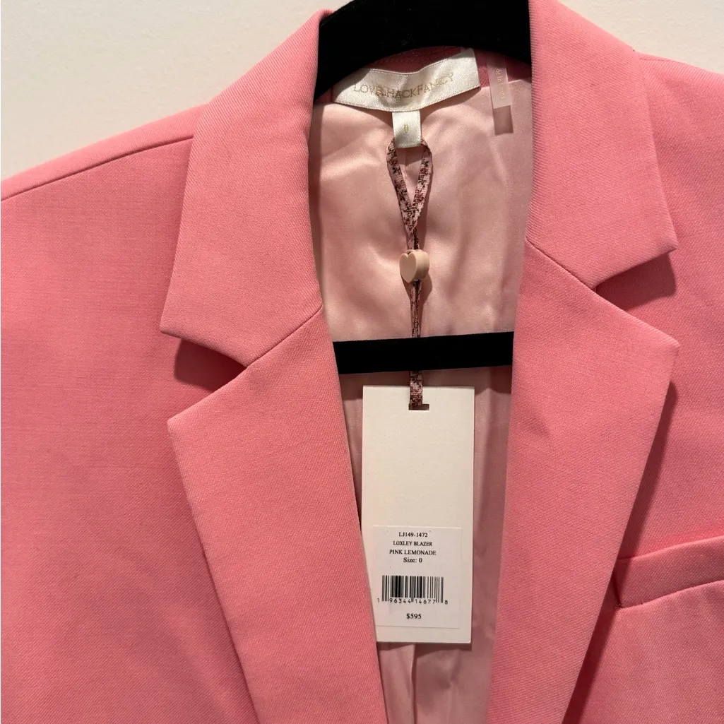 LoveShackFancy Luxley Blazer in Pink Lemonade – Size 0 – NWT ($595) - Image 2