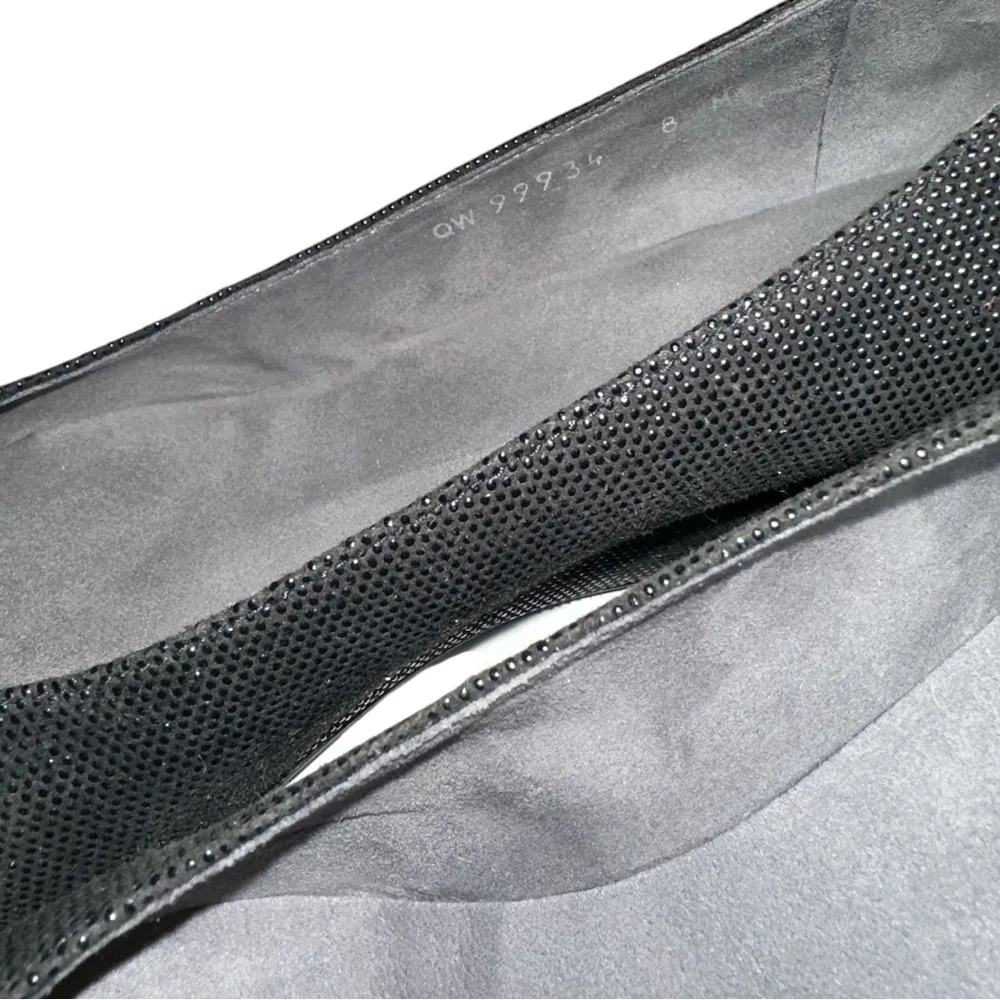 Stuart Weitzman women’s Black Metallic Printed Wedge Shoes size 8 - Image 8