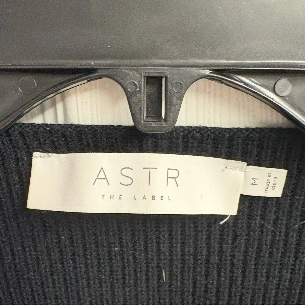 ASTR The Label Black Square Neck Fitted Sweater Size Medium - Image 3