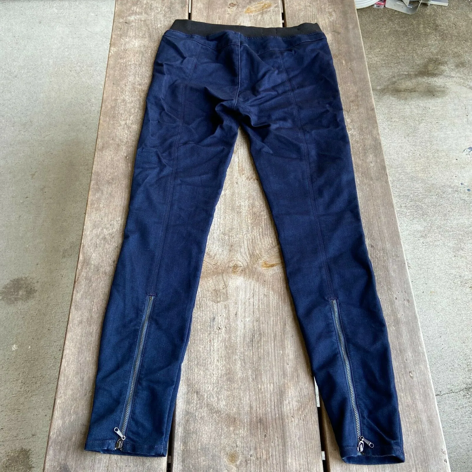 Gap Womens Jeans Size 27 4‎ Legging Ankle Zippers Dark Blue Skinny Pull On NEW - Image 3