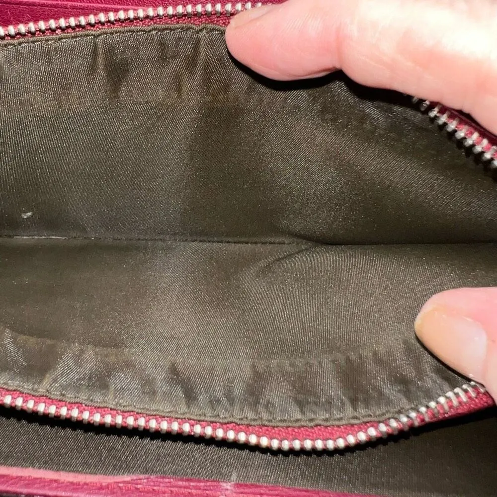 Christian Dior Vintage Trotter Burgundy Patent Leather Wallet - Image 6