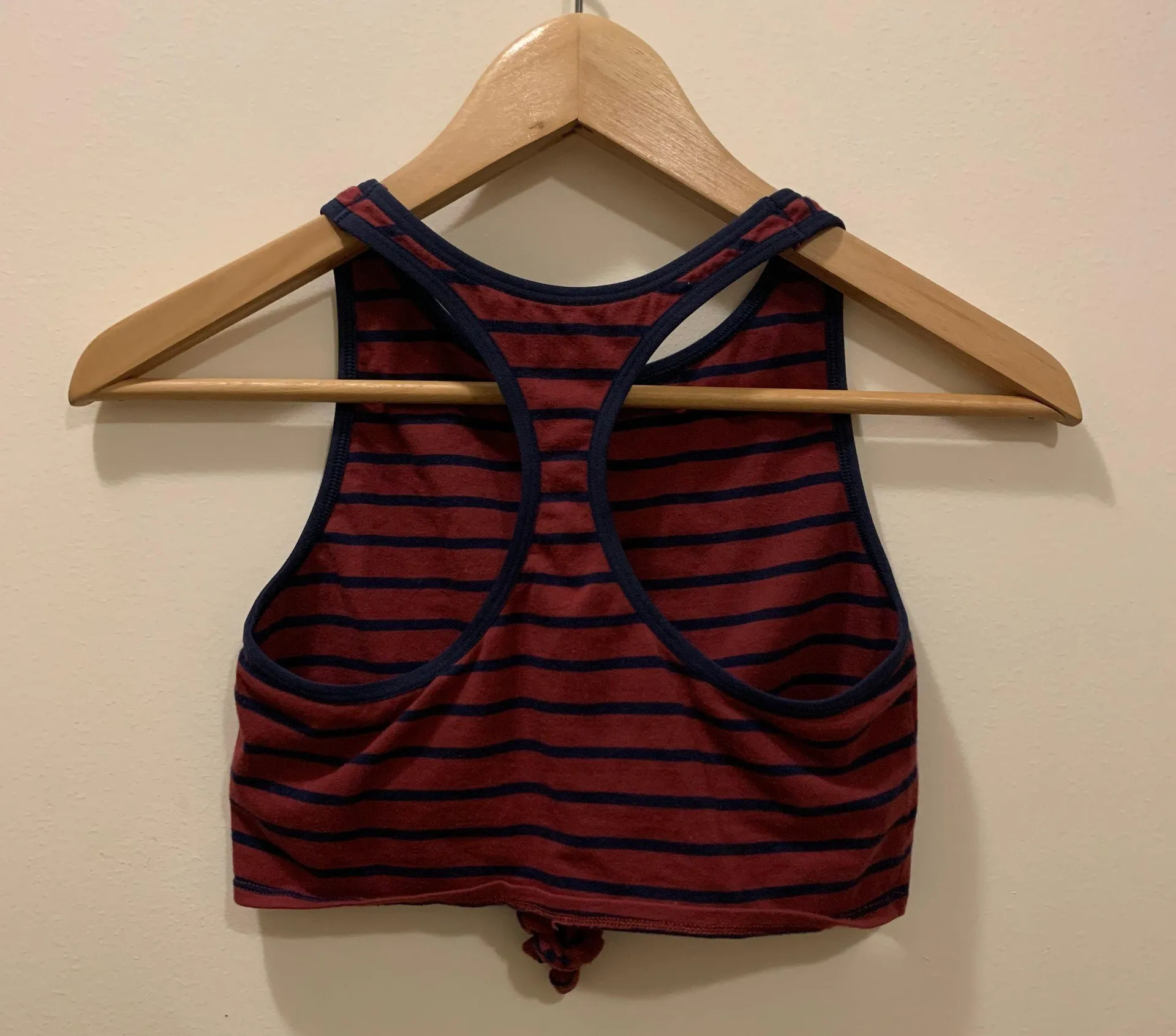 Racerback Crop Tie Tank Top - Image 2