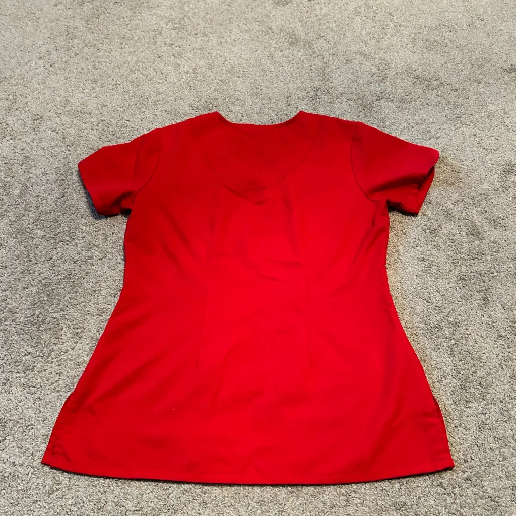Greys anatomy barco active impact scrub top‎ bundle size small red and gray - Image 7