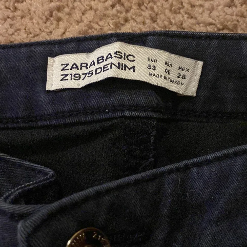 Zara basic denim moto jeans 6 - Image 6