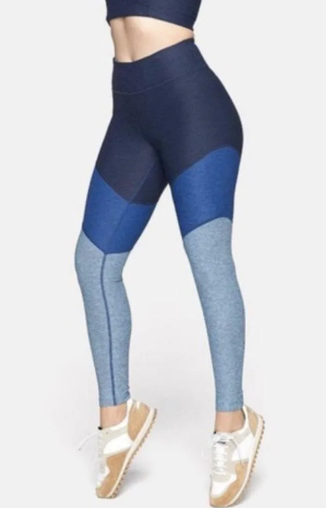 Outdoor Voices Springs 7/8 Leggings Color block Blue Gray Navy Graphite Gradient - Image 9