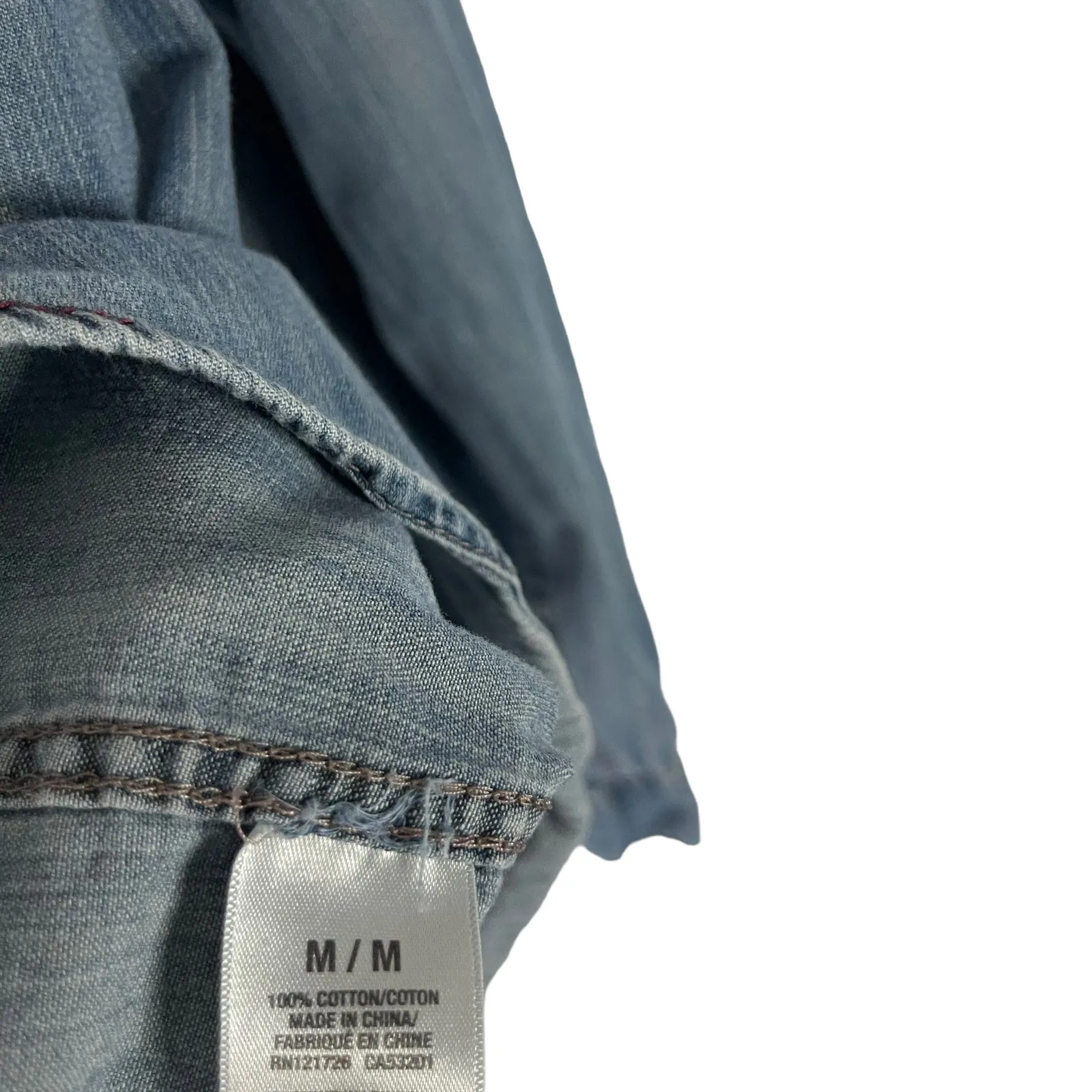 Aeropostale Women's Size Medium‎ Denim Button Up Shacket Button Up - Image 8