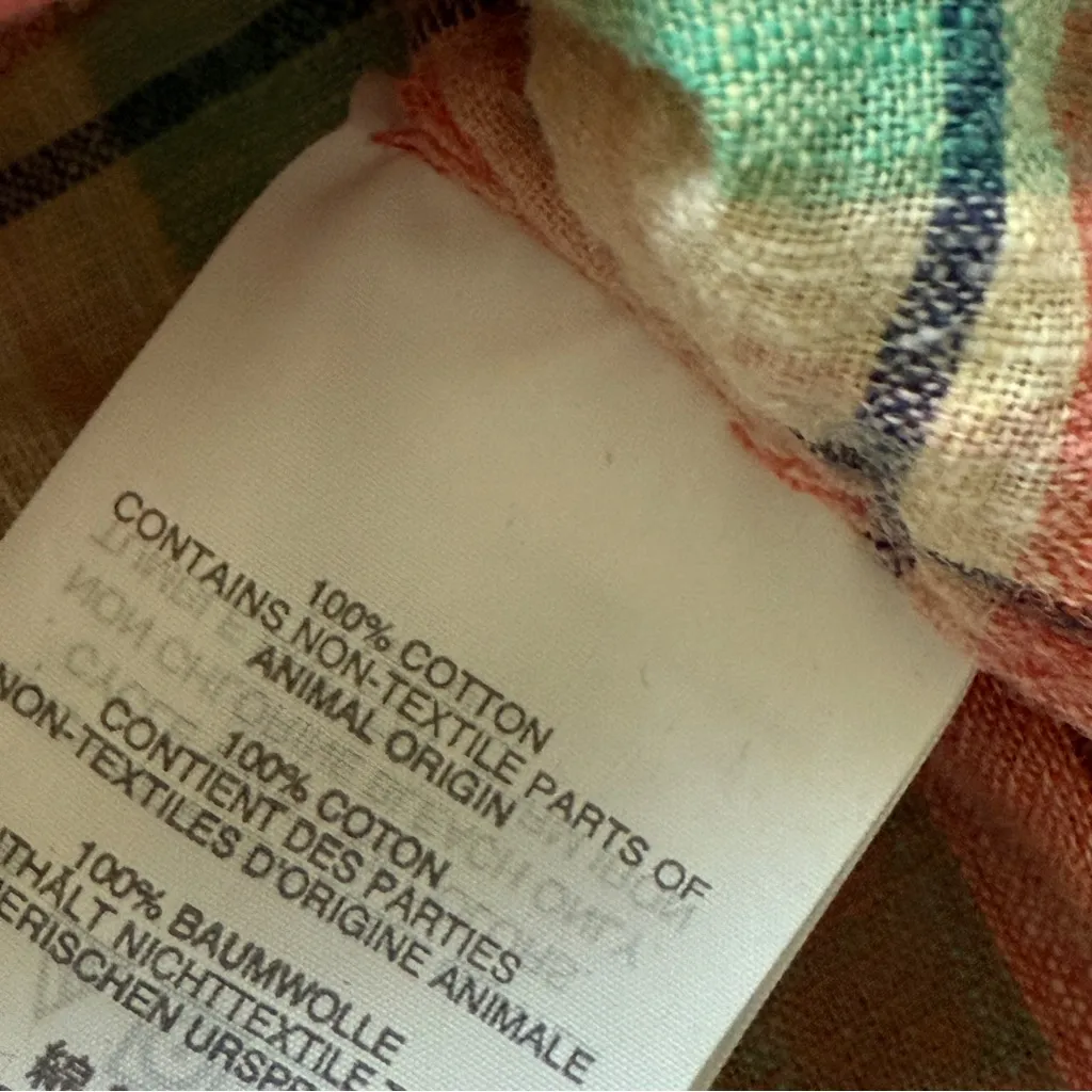 J.Crew Plaid Ruffle Half Button Down Popover Top 2 - Image 6