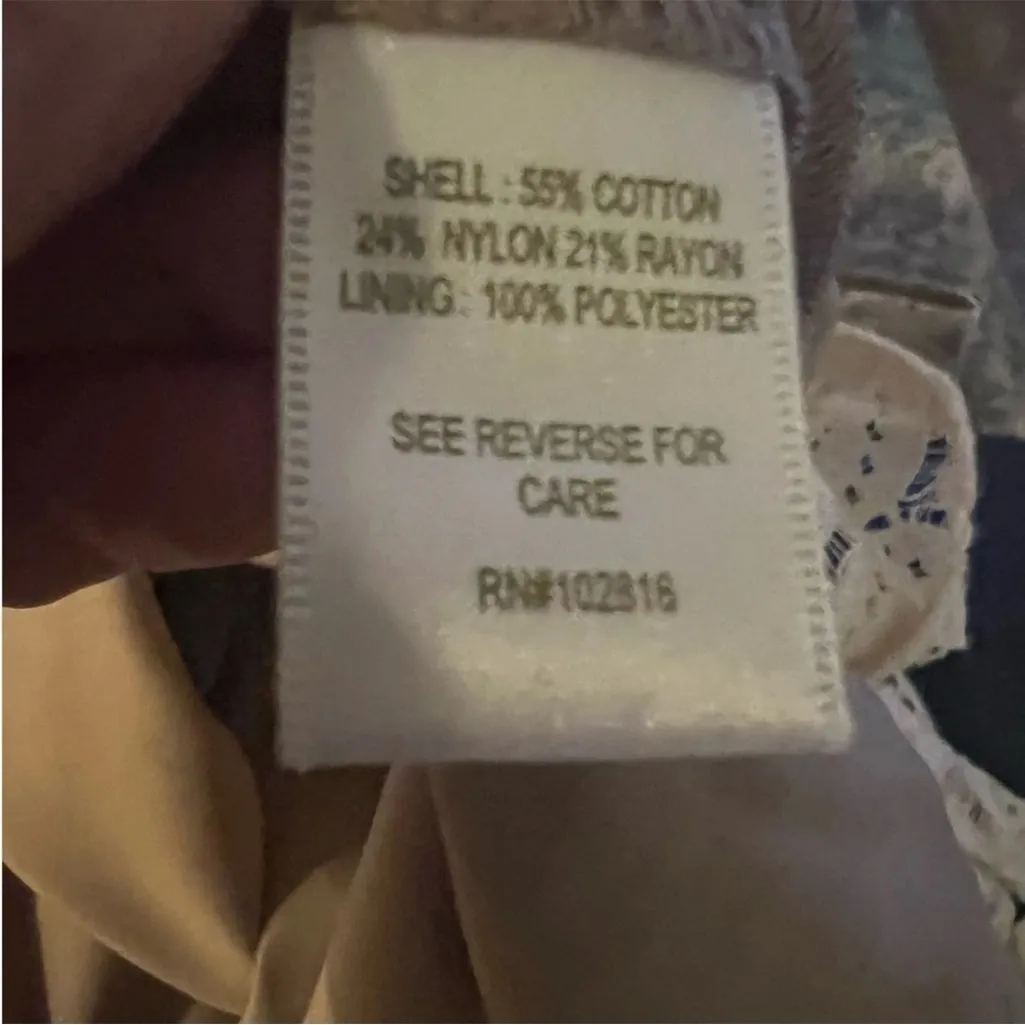 Garnet Hill Lace overlay Fit & Flare dress sz 10 Cotton Blend Retro Cottagecore - Image 9