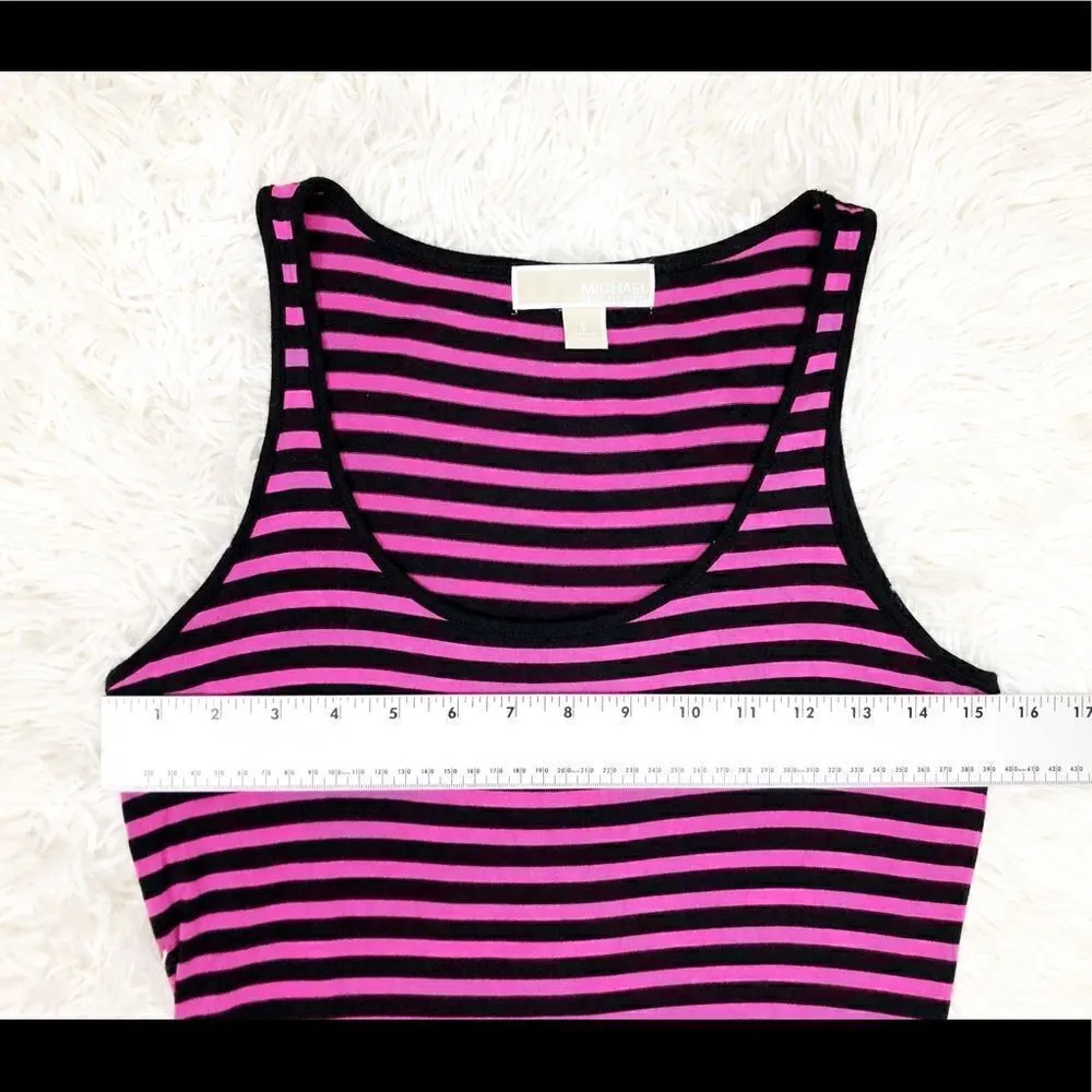Michael‎ Kors Pink Striped Dress Small Pink - Image 5